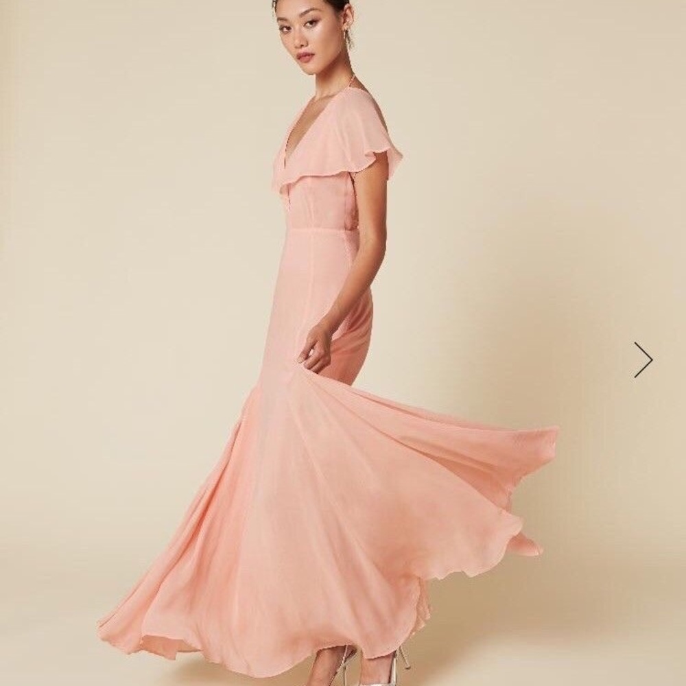 Reformation Avery Maxi Gown in Blush (size 2)